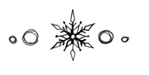 Pencil drew snowflake divider.